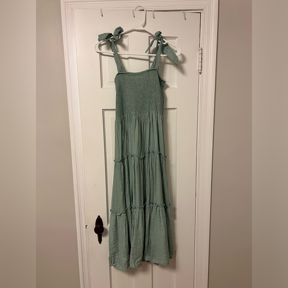 Smocked midi dress